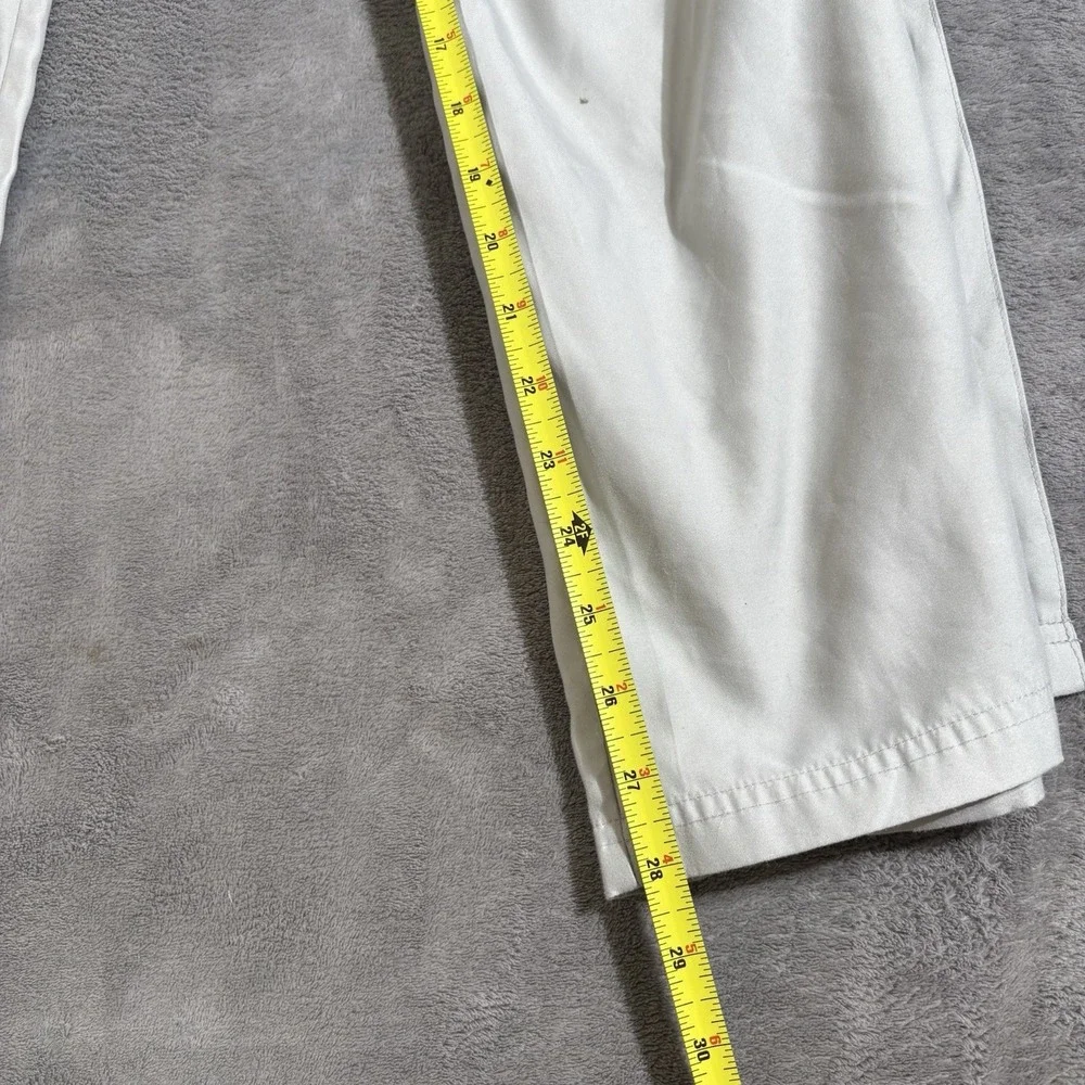 Vtg Break Away Side Snap Track Pants OMW Grey Shiny Size Medium Read Des